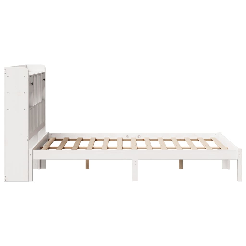 Letto Libreria senza Materasso Bianco 120x190 cm Legno di Pino 3321615