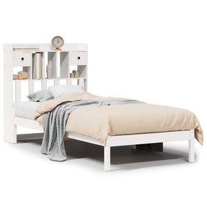 Letto Libreria senza Materasso Bianco 100x200 cm Legno di Pino 3321623