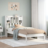 Letto Libreria senza Materasso Bianco 100x200 cm Legno di Pino 3321623