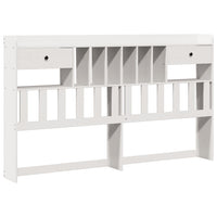 Letto Libreria senza Materasso Bianco 200x200 cm Legno di Pino 3321635