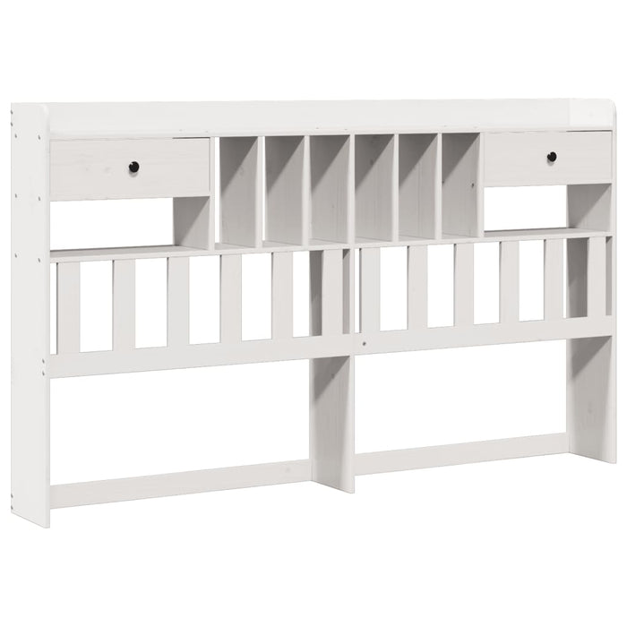 Letto Libreria senza Materasso Bianco 200x200 cm Legno di Pino 3321635