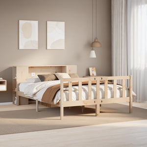 Letto Libreria senza Materasso 150x200 cm in Legno di Pino 3322088