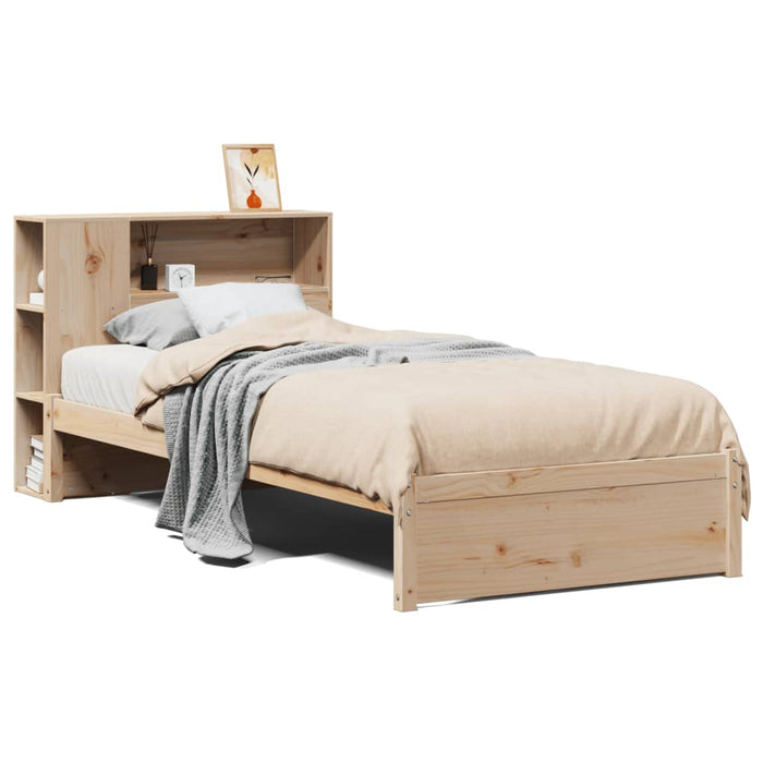 Letto Libreria senza Materasso 90x200 cm Legno Massello Pino 3322373