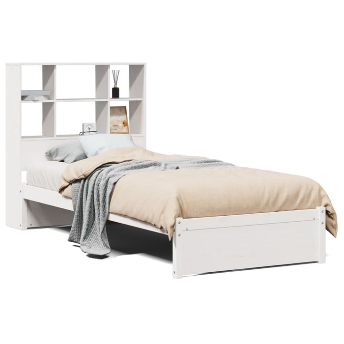 Letto con Libreria senza Materasso 75x190 cm in Legno Pino 3322378