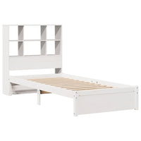 Letto Libreria senza Materasso Bianca 90x200 cm Legno di Pino 3322388