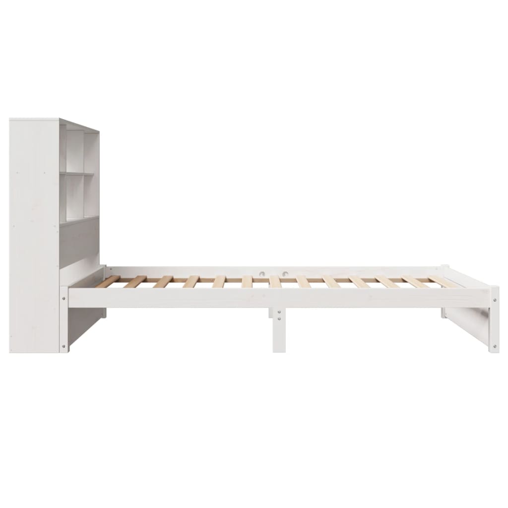 Letto Libreria senza Materasso Bianca 90x200 cm Legno di Pino 3322388