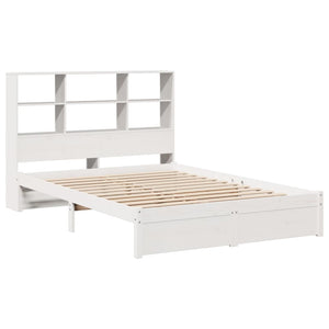 Letto Libreria senza Materasso Bianco 120x200 cm Legno di Pino 3322392