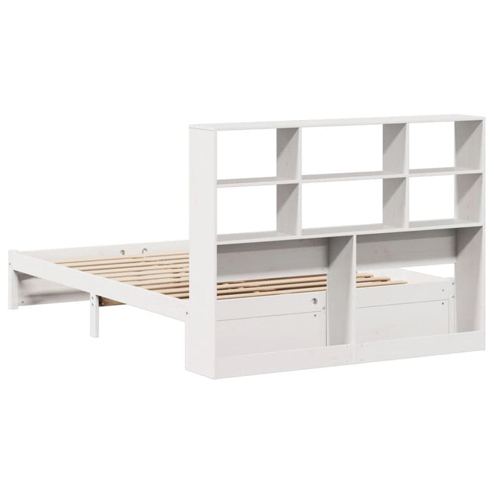 Letto Libreria senza Materasso Bianco 120x200 cm Legno di Pino 3322392