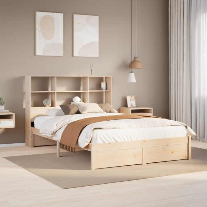 Letto Libreria senza Materasso 150x200 cm in Legno di Pino 3322395