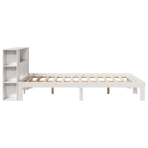 Letto Libreria senza Materasso Bianco 140x190 cm Legno di Pino 3322512