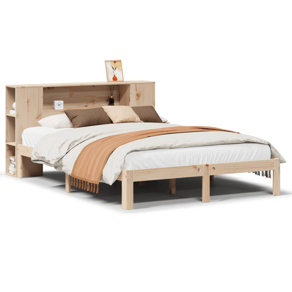 Letto Libreria senza Materasso 120x200cm Legno Massello di Pino 3322513