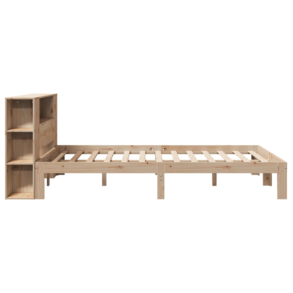 Letto Libreria senza Materasso 120x200cm Legno Massello di Pino 3322513