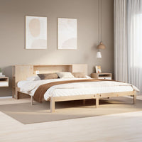 Letto Libreria senza Materasso 200x200 cm in Legno di Pino 3322523