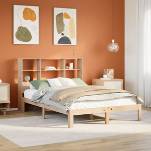 Letto Libreria senza Materasso 135x190 cm in Legno di Pino 3322552