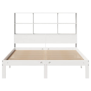 Letto Libreria senza Materasso Bianco 160x200 cm Legno di Pino 3322567