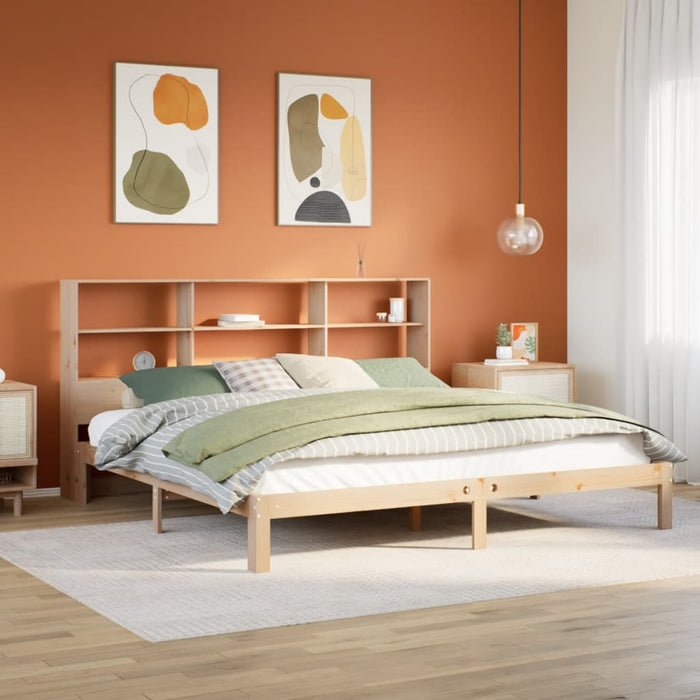 Letto Libreria senza Materasso 180x200 cm in Legno di Pino 3322568