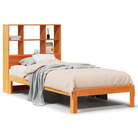 Letto Libreria senza Materasso Marrone Cera 75x190 cm in Pino 3322572