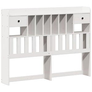 Letto Libreria senza Materasso Bianco 160x200 cm Legno di Pino 3322606