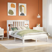 Letto Libreria senza Materasso Bianco 160x200 cm Legno di Pino 3322606