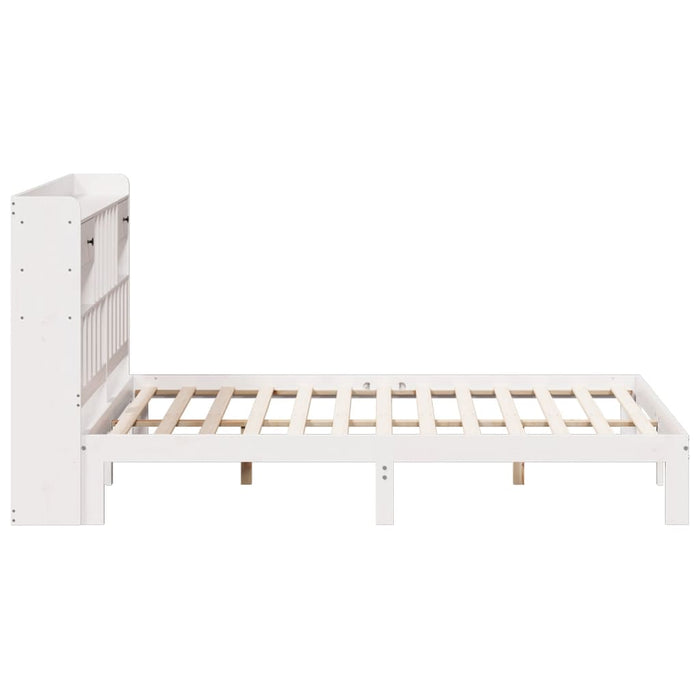 Letto Libreria senza Materasso Bianco 200x200 cm Legno di Pino 3322610