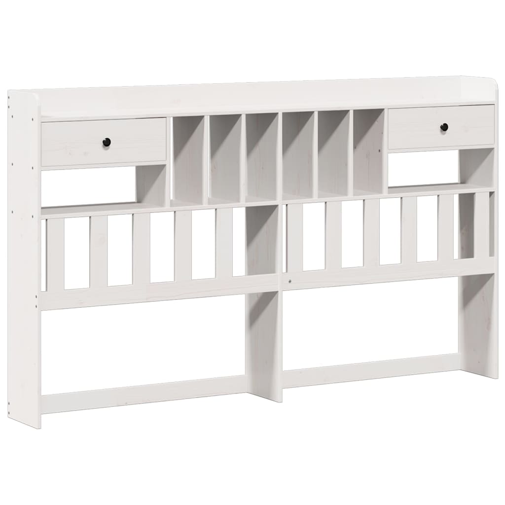 Letto Libreria senza Materasso Bianco 200x200 cm Legno di Pino 3322610