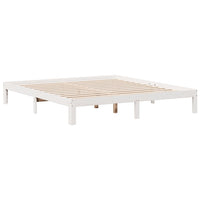 Letto Libreria senza Materasso Bianco 200x200 cm Legno di Pino 3322610