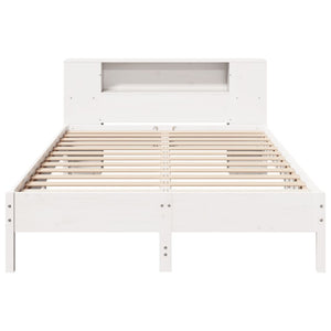 Letto Libreria senza Materasso Bianco 140x200 cm Legno di Pino 3322832