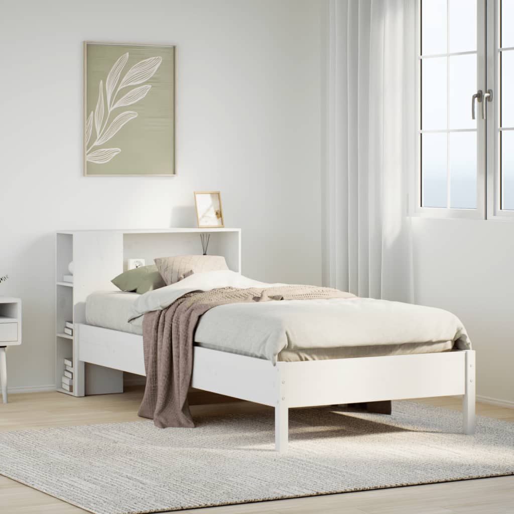 Letto con Libreria senza Materasso 75x190 cm in Legno Pino 3322856