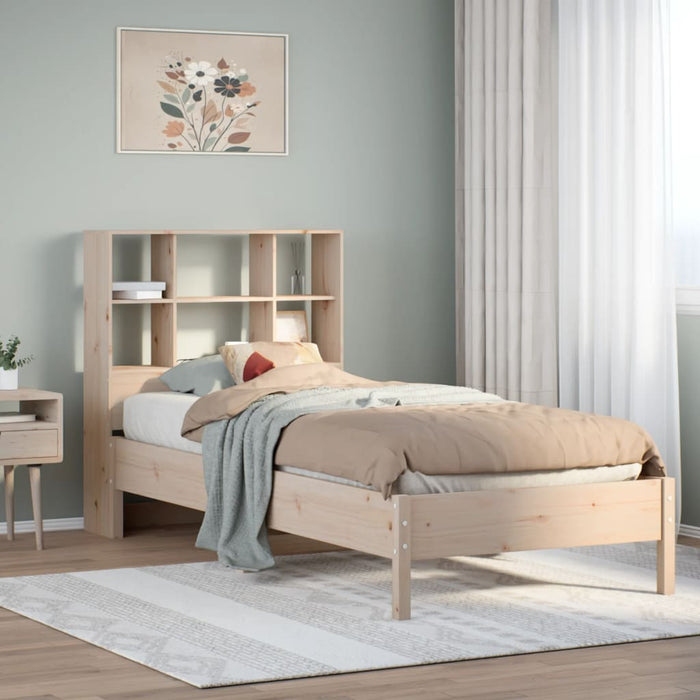 Letto Libreria senza Materasso 100x200 cm in Legno di Pino 3322876