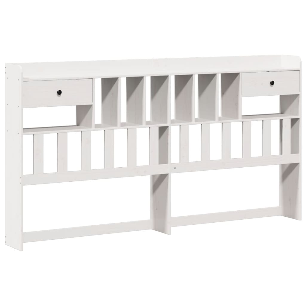 Letto Libreria senza Materasso Bianco 200x200 cm Legno di Pino 3322898