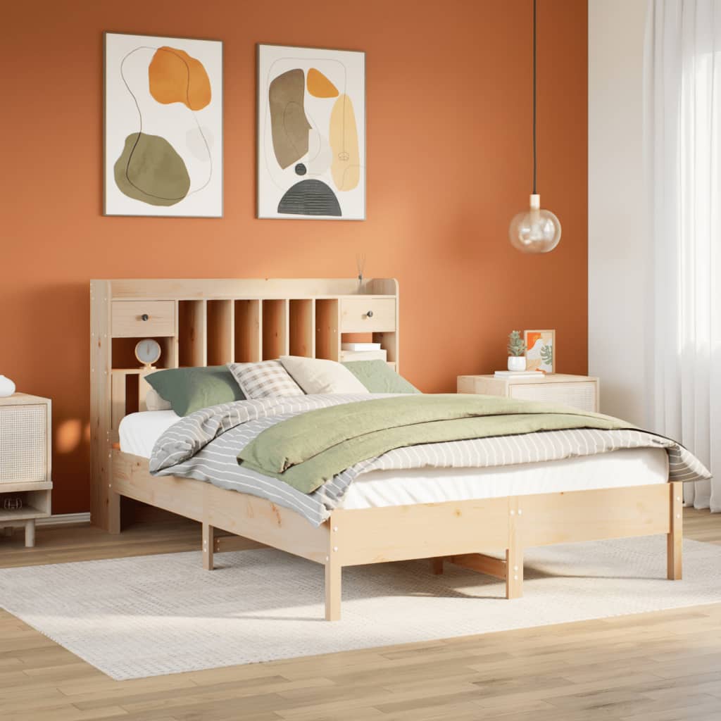 Letto Libreria senza Materasso 150x200 cm in Legno di Pino 3322906