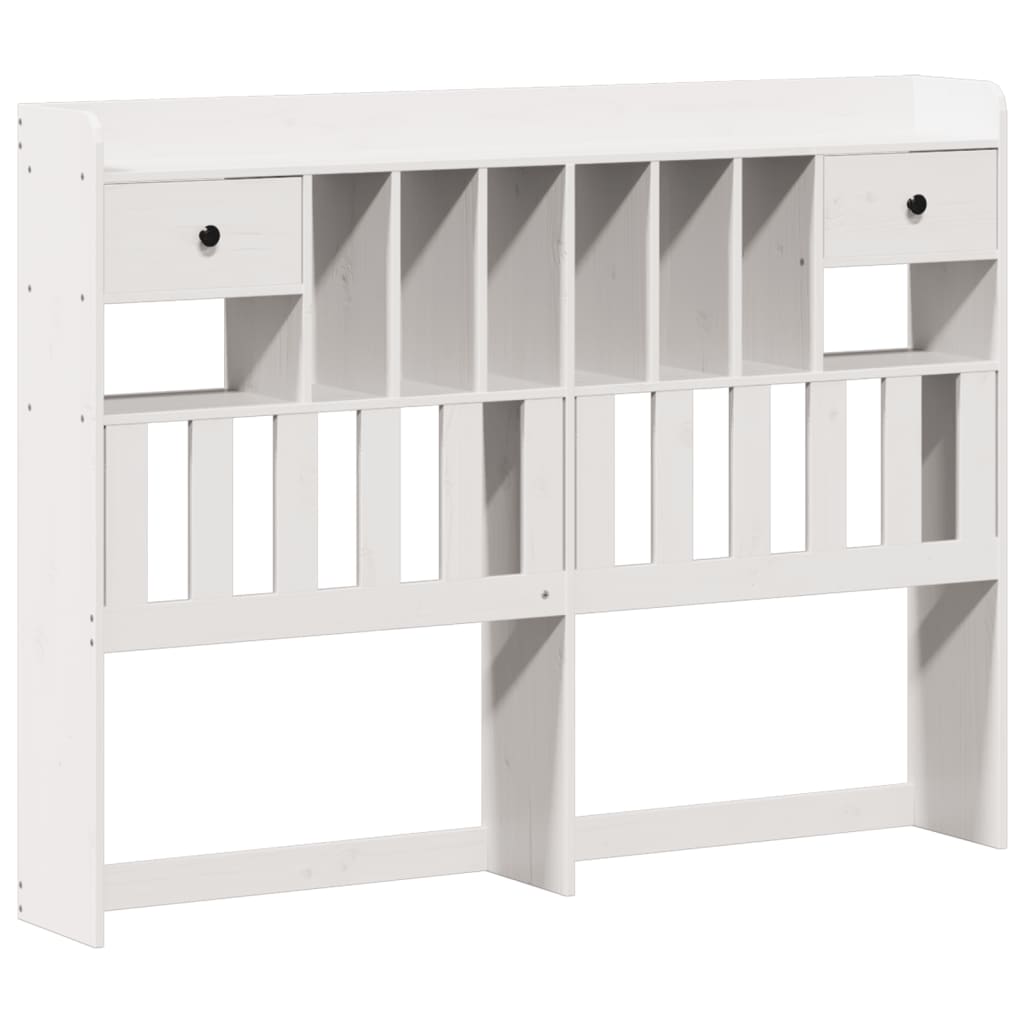 Letto Libreria senza Materasso Bianco 140x200 cm Legno di Pino 3322910