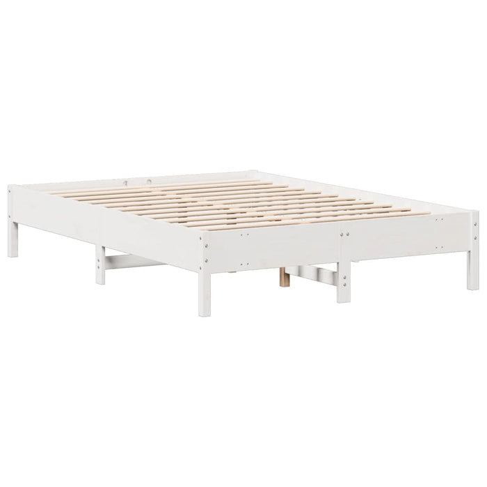 Letto Libreria senza Materasso Bianco 140x200 cm Legno di Pino 3322910