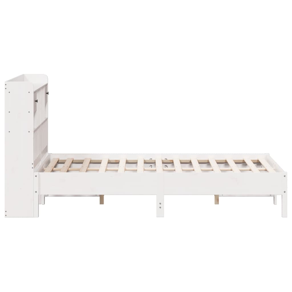 Letto Libreria senza Materasso Bianco 120x200 cm Legno di Pino 3322913