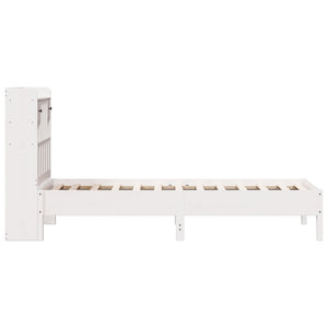 Letto Libreria senza Materasso Bianco 100x200 cm Legno di Pino 3322916