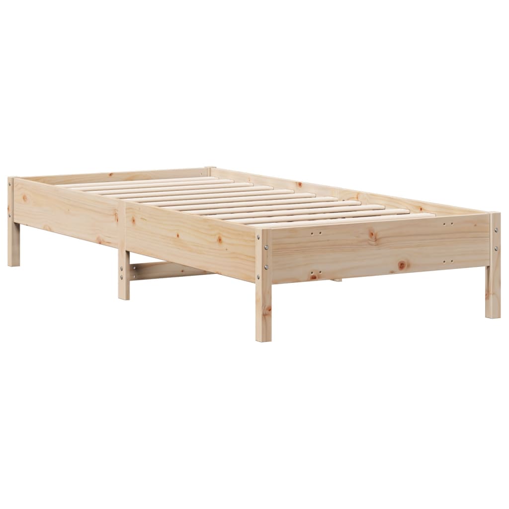 Letto Libreria senza Materasso 90x190 cm Legno Massello Pino 3322930