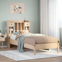 Letto Libreria senza Materasso 90x190 cm Legno Massello Pino 3322930