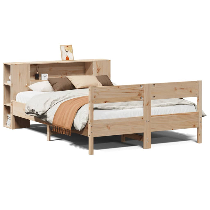 Letto Libreria senza Materasso 120x200cm Legno Massello di Pino 3322951