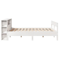 Letto Libreria senza Materasso Bianco 135x190 cm Legno di Pino 3322958