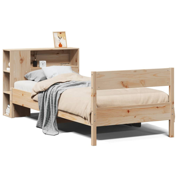 Letto Libreria senza Materasso 100x200 cm in Legno di Pino 3322963