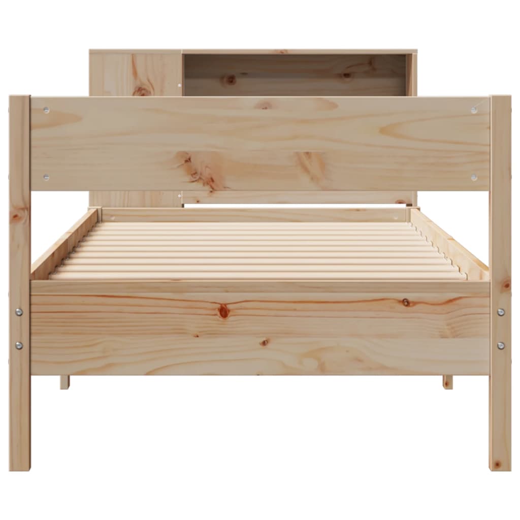 Letto Libreria senza Materasso 90x200 cm Legno Massello Pino 3322966