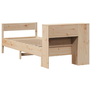 Letto Libreria senza Materasso 90x200 cm Legno Massello Pino 3322966