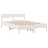 Letto Libreria senza Materasso Bianco 160x200 cm Legno di Pino 3322982