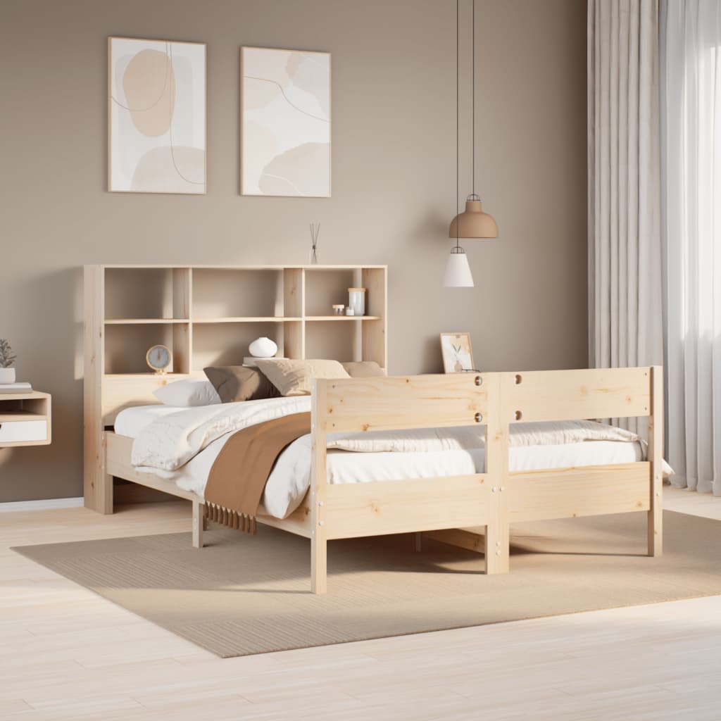 Letto Libreria senza Materasso 150x200 cm in Legno di Pino 3322984