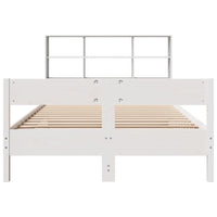 Letto Libreria senza Materasso Bianco 150x200 cm Legno di Pino 3322985