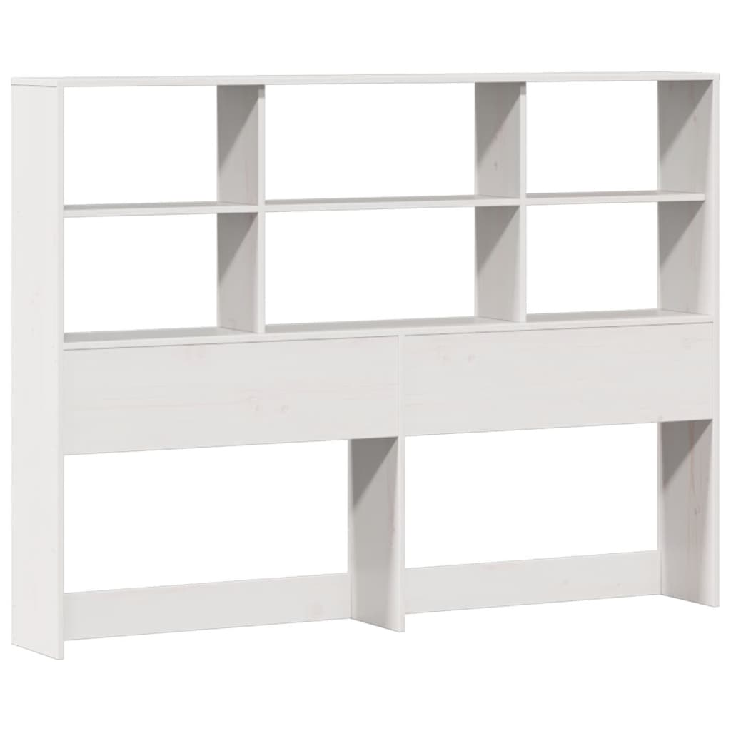 Letto Libreria senza Materasso Bianco 150x200 cm Legno di Pino 3322985