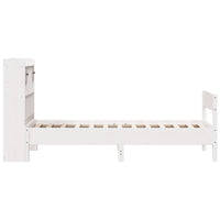 Letto Libreria senza Materasso Bianco 100x200 cm Legno di Pino 3323033