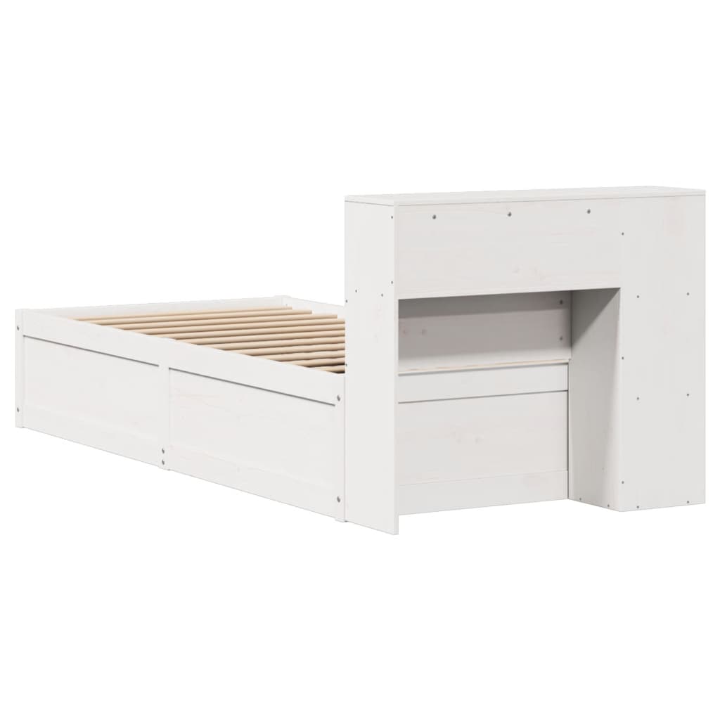 Letto senza Materasso Bianco 90x190 cm in Legno Massello Pino 3323438