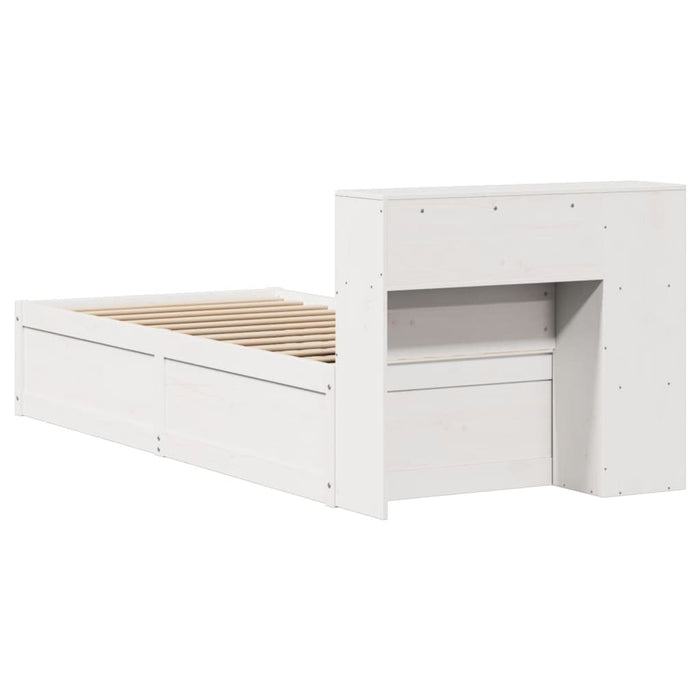 Letto senza Materasso Bianco 90x190 cm in Legno Massello Pino 3323438