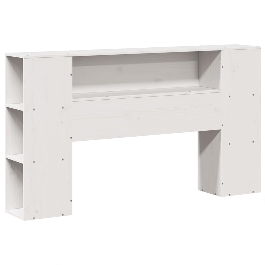 Letto Libreria senza Materasso Bianco 150x200 cm Legno Massello 3323879